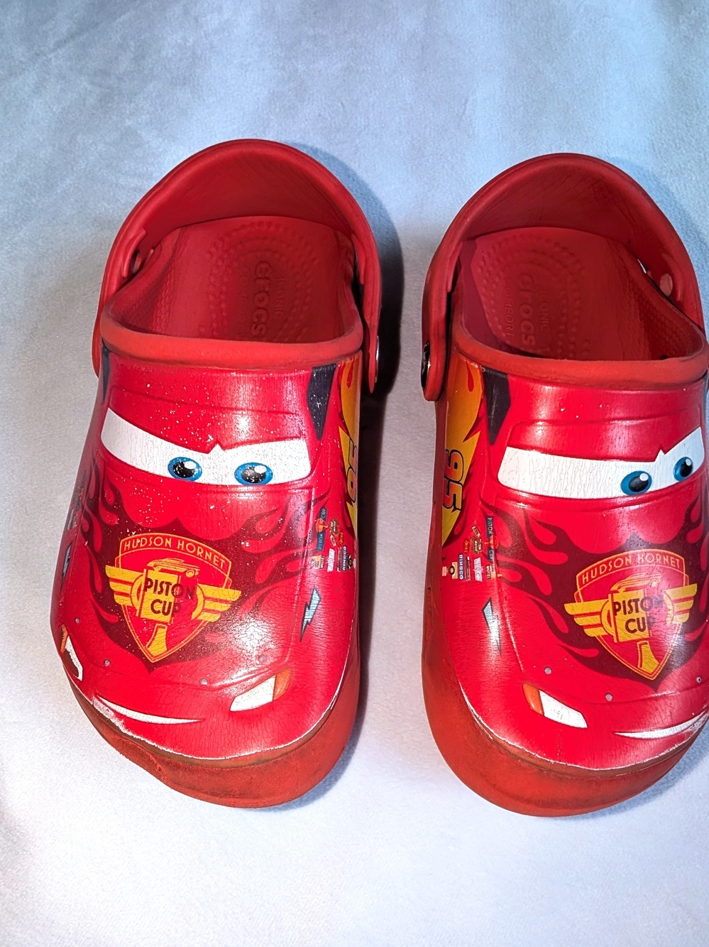 Children Size C12 Crocs Lighting Mcqueen Disney Pixar Cars Priston Cup Red